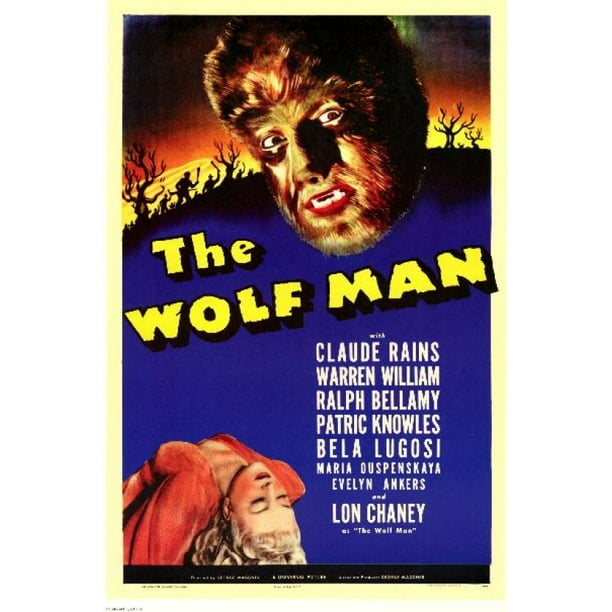 THE WOLF MAN 1941 40s OFFICIAL ORIGINAL CINEMA FILM MOVIE PRINT PREMIUM POSTER